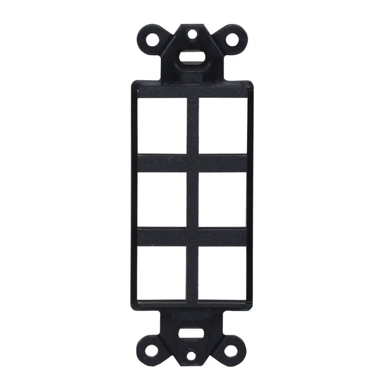 DECORATOR OUTLET FRAME HUB P ISF6BK STYLELINE 6 PORT FRAME Wholesale