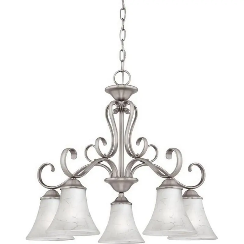 Deal Quoizel Lighting DH5105AN 5-Light 1-Tier Chandelier 120-Volt AC Antique Nickel Duchess