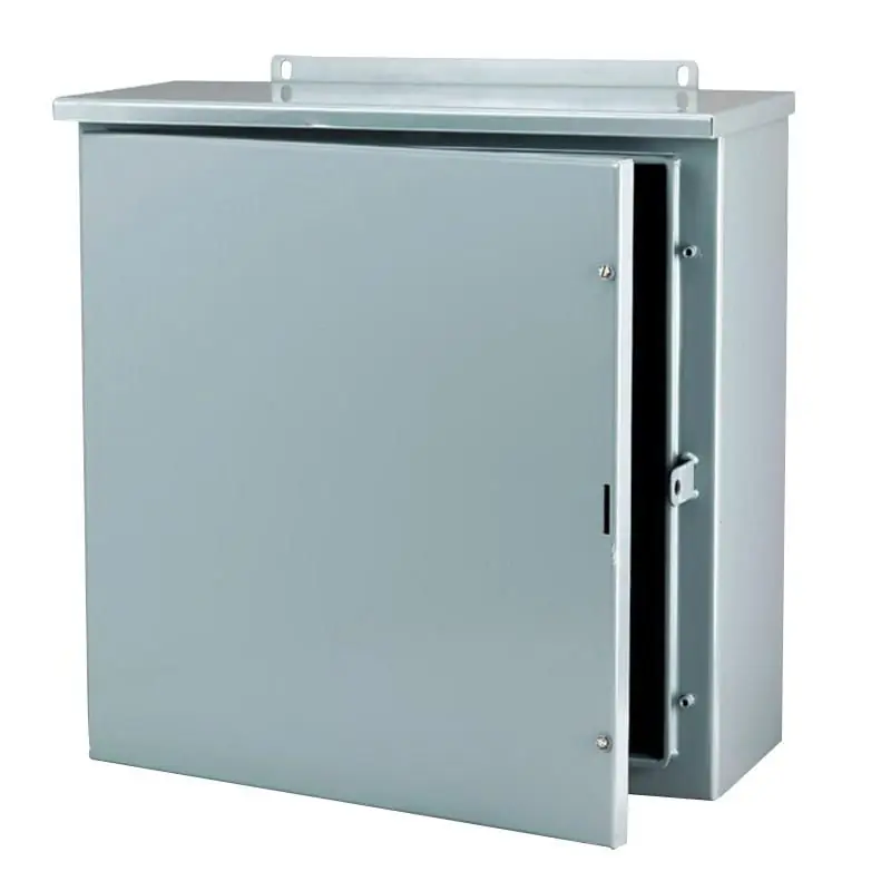 Wiegmann RHC363612 NEMA 3R Polyester Powder Carbon Steel Wallmount Medium Unflanged Hinged Cover Enclosure 36-Inch x 12-Inch x 36-Inch ANSI 61 Gray Luxury