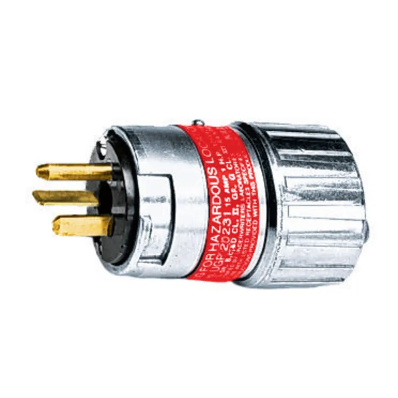 Place Order Hubbell-Wiring UGP20231 3-Wire 2-Pole Polarized Straight Blade Plug 125-Volt AC 20-Amp Metallic Acceptor®