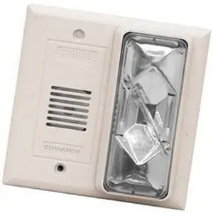 Fan Favorite Edwards 7007B-N5 120-Volt AC Square CFA Series Non-Metallic Buzzer/Strobe 92/82 DB at 1 m/10-ft