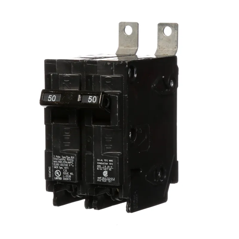 Limited Edition Siemens B250H Panelboard/Bolt-On Mount Type BLH Low Tab Molded Case Circuit Breaker 2-Pole 50-Amp 120/240-Volt AC