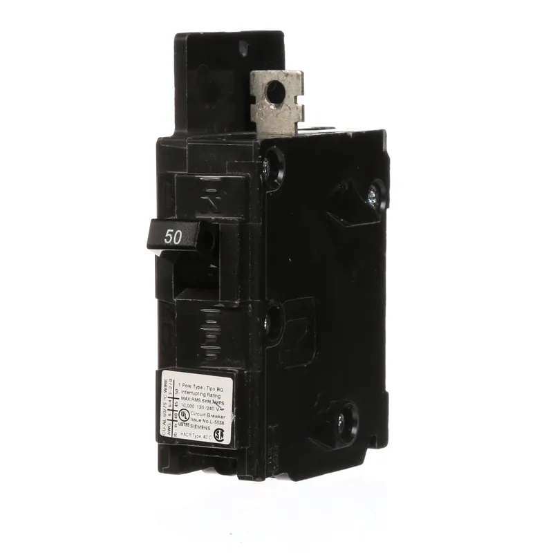 Mega Sale Siemens BQ1B050 Bolt-On Mount Type BQ Molded Case Circuit Breaker 1-Pole 50-Amp 120-Volt AC Speedfax