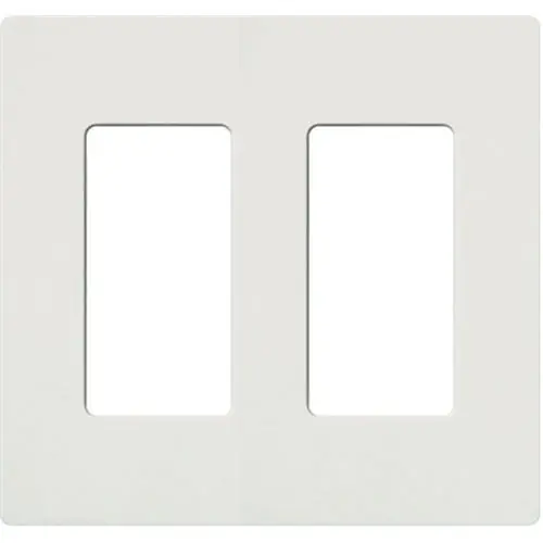 Genuine Lutron NT-R3R3-FB-QB 2-Gang Screwless Fins Broken Decorator Wallplate 2-Decora Antique Brass Nova-T seeTouch