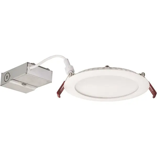 Original Lithonia Lighting WF4-LED-27K-MW Dimmable Wafer Thin New Construction 4-Inch LED Remodel Recessed Down Light 80 CRI 2700K 660-Lumens Matte White