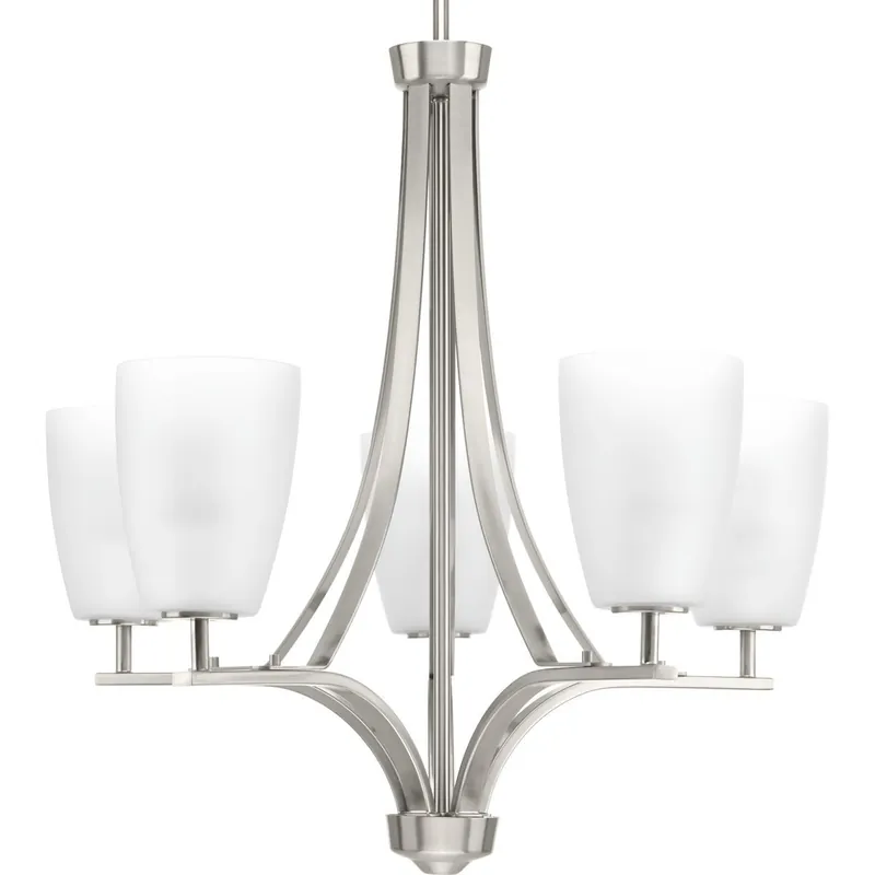 Progress Lighting P400043-009 5-Light Incandescent Large Chandelier 100-Watt 120-Volt Brushed Nickel Leap Free Delivery