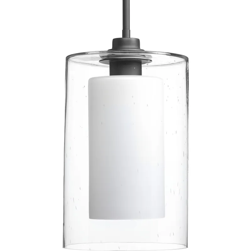 Progress Lighting P500019-143 1-Light Pendant Light 100-Watt 120-Volt Graphite Double Glass Next Day Delivery
