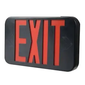 Cooper Lighting APX7RBK APX7 Series Self-Powered LED Exit Sign Black Housing Red Letter 120/277-Volt AC Sure-Lites Affordable