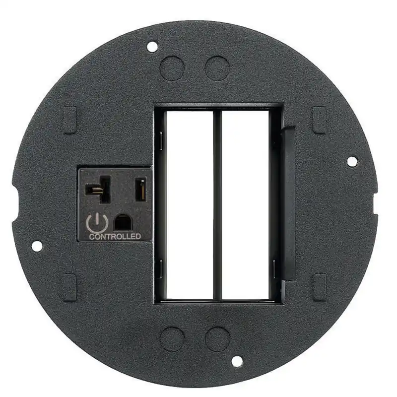 Handmade Hubbell-Wiring S1SPTRACC In-Floor Fire-Rated Poke-Thru Sub Plate 5.36-Inch Black SystemOne