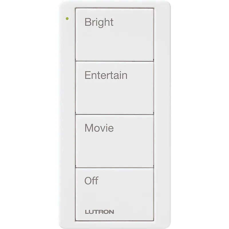 Lutron PJ2-4B-GWH-P01 3-Volt DC 4-Button Wireless Scene Keypad White Pico Cheap
