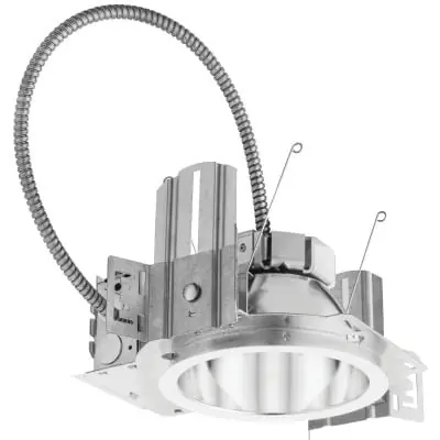 Lithonia Lighting LDN6-35/20-LO6AR-LSS-MVOLT-EZ1 Dimmable Self-Flanged New Construction Non-IC 6-Inch LED Down Light 120 - 277-Volt AC Round 80 CRI Warranty Included