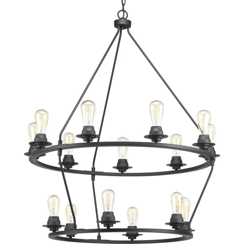 Reduced Price Progress Lighting P400017-143 15-Light Chandelier 60-Watt 120-Volt Graphite Debut