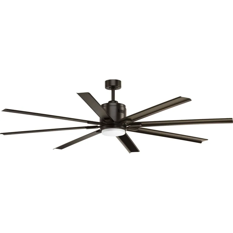 Progress Lighting P2550-2030K Mid-Century Modern Urban Industrial Ceiling Fan With Light Kit 72-Inch 8 Blade 6 Speed Antique Bronze Vast Buy Direct