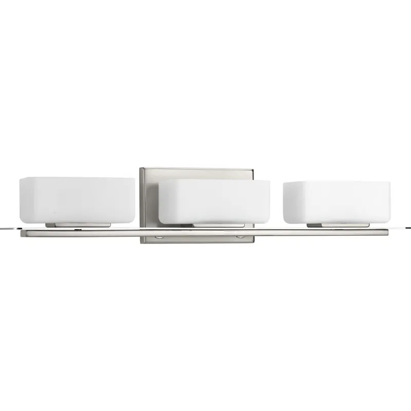 Brand New Progress Lighting P2717-09 3-Light Wall Mount Bath And Vanity Light 60-Watt 120-Volt Brushed Nickel Rush