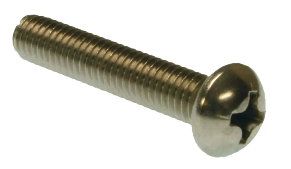 Get Yours Metallics JSRM32P Stainless Steel Round Head Machine Screw 1/4-20 x 1-Inch