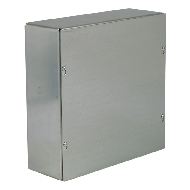 Wiegmann SC060604GNK NEMA 1 Pre-Galvanized Carbon Steel Metallic Unflanged Screw Cover Enclosure Without Knockout 6-Inch x 6-Inch x 4-Inch Price Drop
