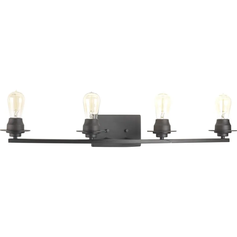 Same Day Shipping Progress Lighting P300011-143 4-Light Bath And Vanity Light 60-Watt 120-Volt Graphite Debut