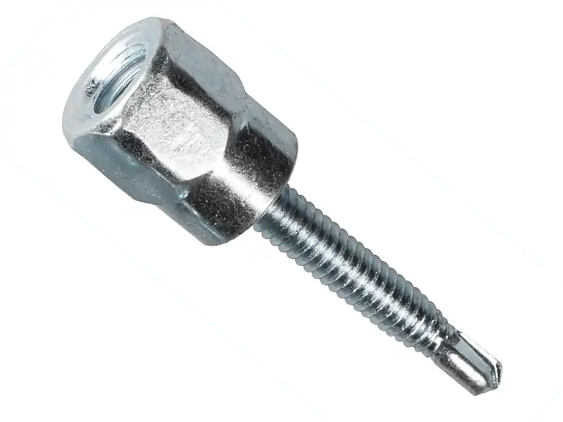 Direct From Factory Metallics JRSV25100 Zinc Plated Steel Vertical Mount 17 Point Threaded Rod Anchor 1/4-Inch x 1-Inch