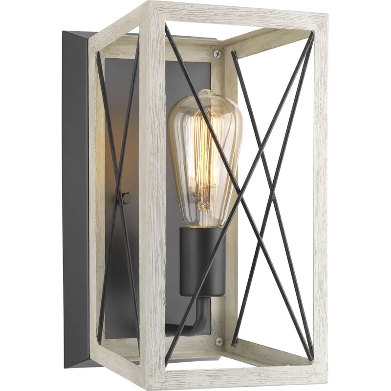 Progress Lighting P710012-143 1-Light Wall Sconce 100-Watt 120-Volt Graphite Briarwood Certified