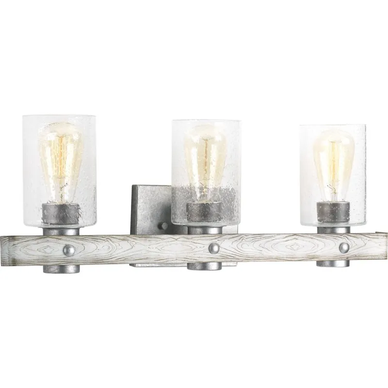 Certified Progress Lighting P300125-141 3-Light Bath Vanity Fixture 60-Watt 120-Volt Galvanized Gulliver