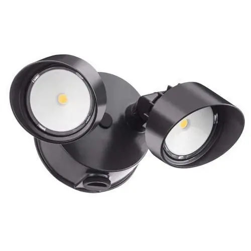 Lithonia Lighting OLF2RH40K120PEBZM4 2-Light OLF Series 2-Head LED Security Flood Light 25-Watt 120-Volt 4000K Bronze Cheap