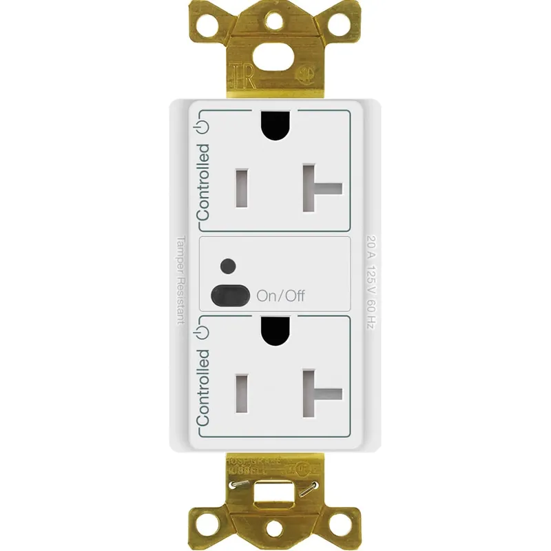 Lutron CAR2S-15-DTR-WH 1-Pole Tamper-Resistant Dual Switching Wireless Receptacle 15-Amp 120-Volt White Hassle-Free Returns