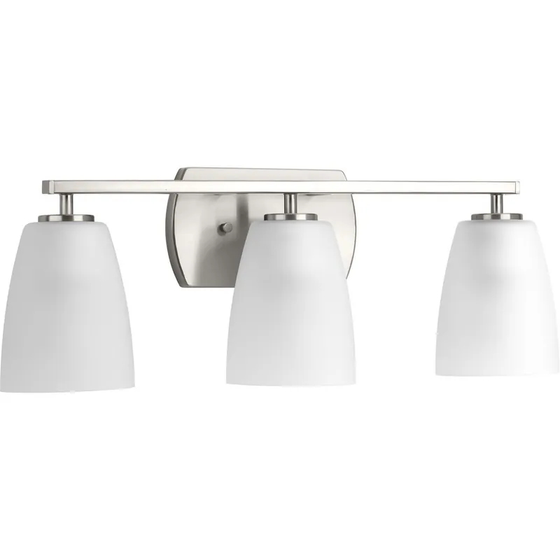 Final Sale Progress Lighting P300133-009 3-Light Bath And Vanity Fixture 300-Watt 120-Volt Brushed Nickel Leap