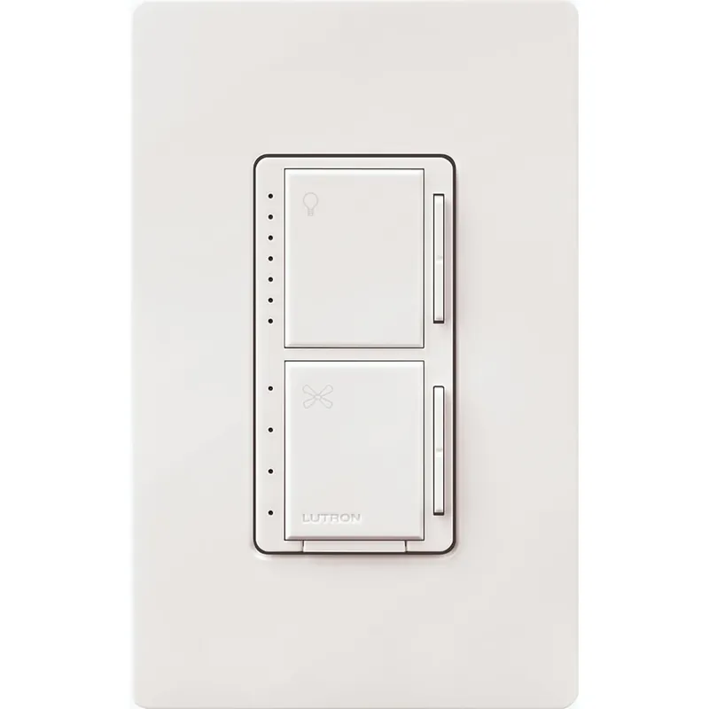 Lutron MACL-LFQH-WH 120-Volt at 60-Hz 1.5-Amp 1-Pole 4-Speed Quiet Fan Control And Dimmer Maestro® CL® Viral
