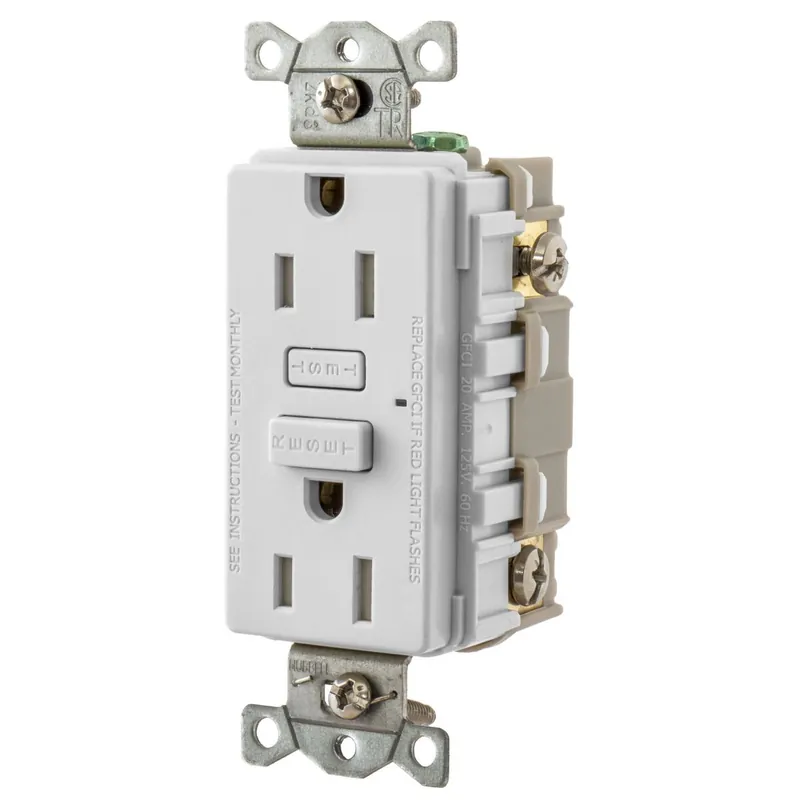Special Offer Hubbell-Wiring GFT15W Tamper-Resistant GFCI Receptacle 15-Amp 102 - 132-Volt AC NEMA 5-15R White