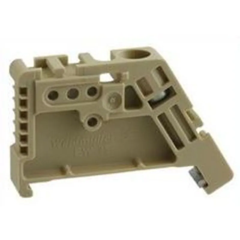 Worldwide Shipping Terminal Block, End Stop, DIN Rail, Beige, Screw Down