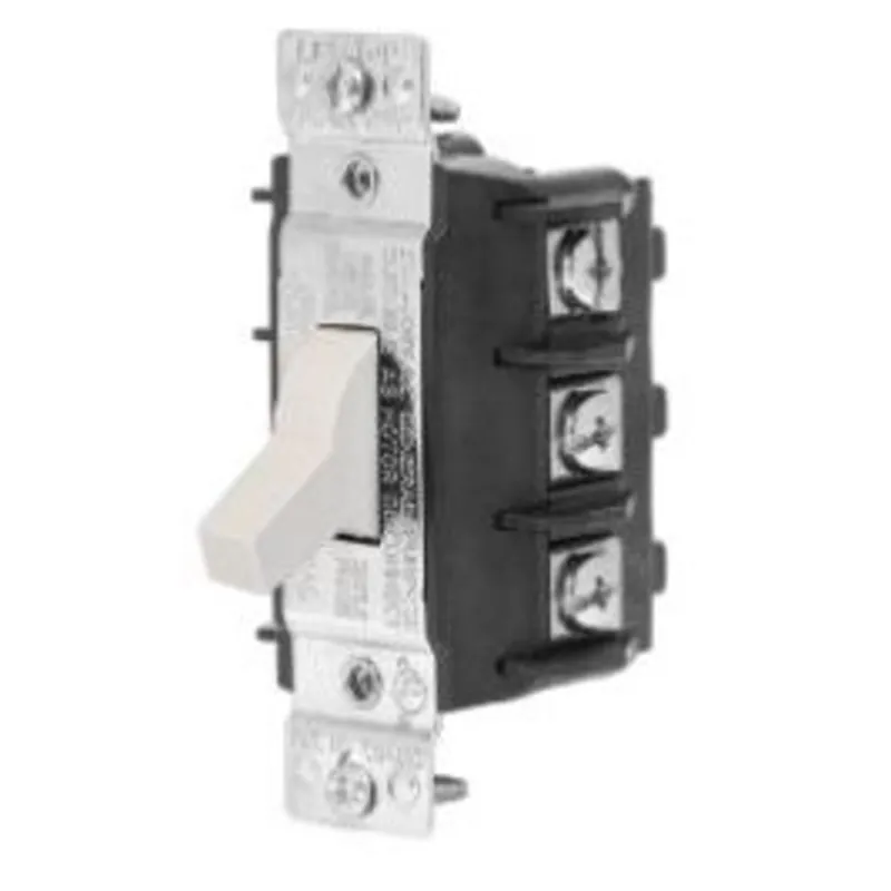 Crafted Manual Motor Switch, 30A, 600VAC, Short Toggle, 3P, Black