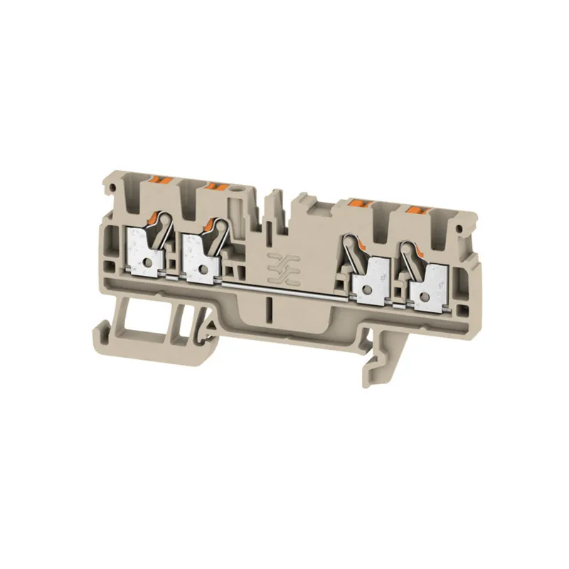 Feed-Through Terminal, PUSH IN, 2.5mm², 800V, 24A, Dark Beige One Day Deal