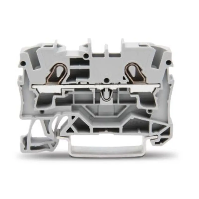 Terminal Block, Feed Through, 2 Conductor, 6.2mm W, 30A, 600V, Gray Fan Favorite