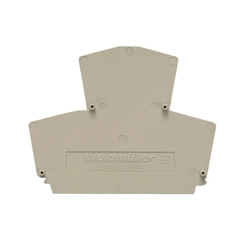 Terminal Block, End Plate, Dark Beige, 2.5mm-10mm, Snap-On No Minimum Order