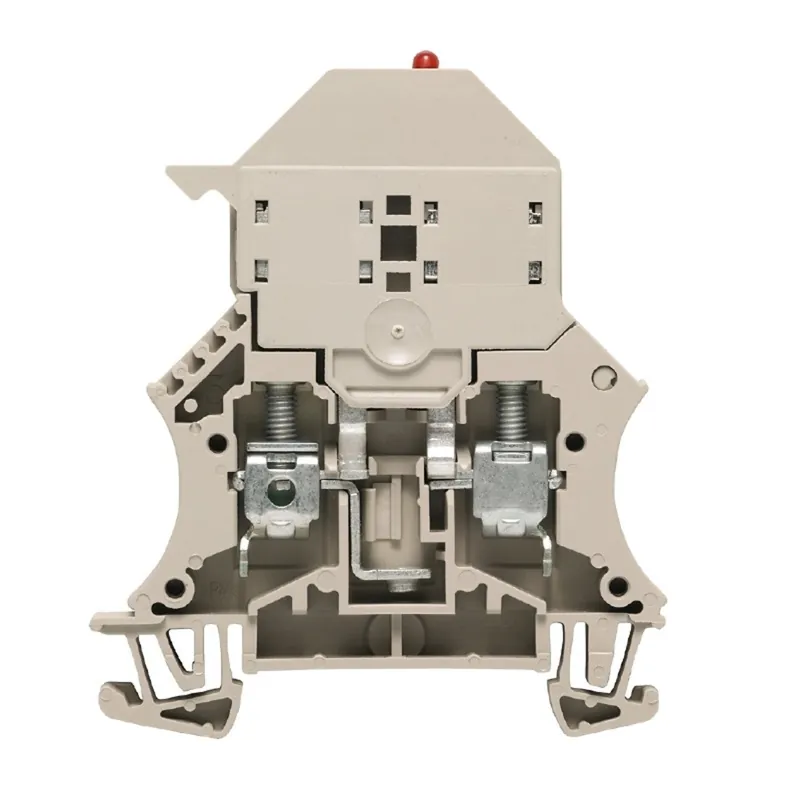 Top Rated Terminal Block, Dark Beige, W-Series, Fused, 6mm, Screw Connection