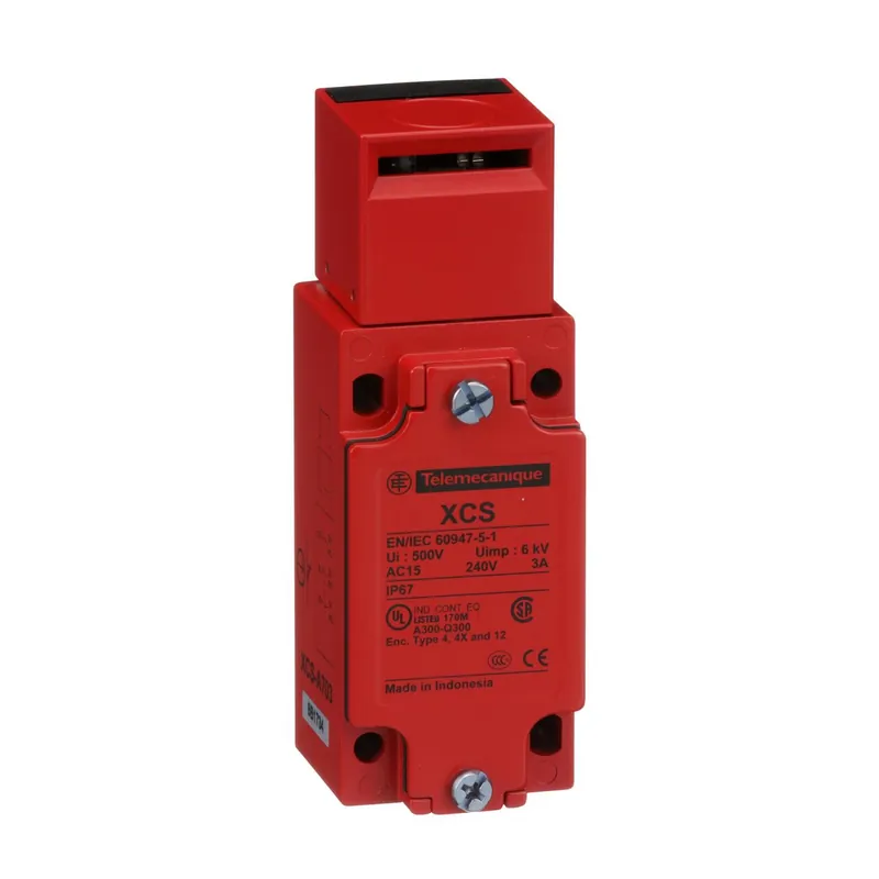 Safety Switch, Interlock, 3P, 10A, 300VAC, Key Actuator, Red Fan Favorite