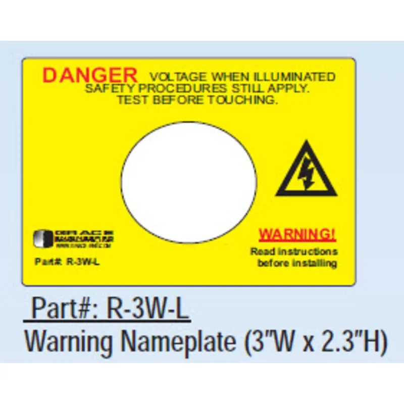 Next Day Delivery Voltage Indicator, Warning Label, Adhesive Backed, for R-3W