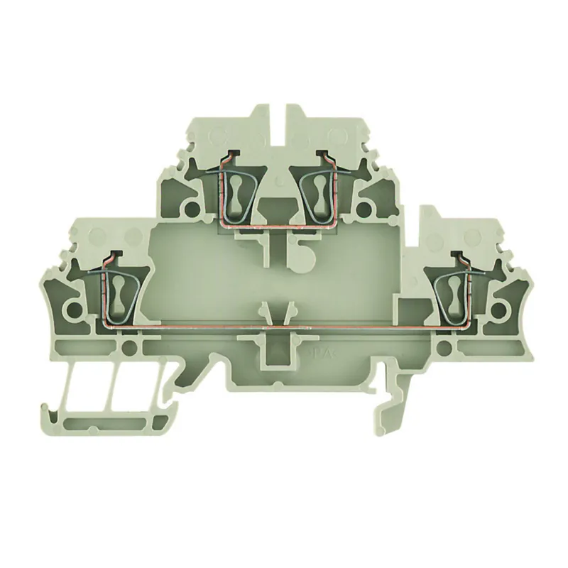 Worldwide Shipping Terminal Block, 2 Tier, Feed Through, 2.5 mm, Dark Beige, Z-Series