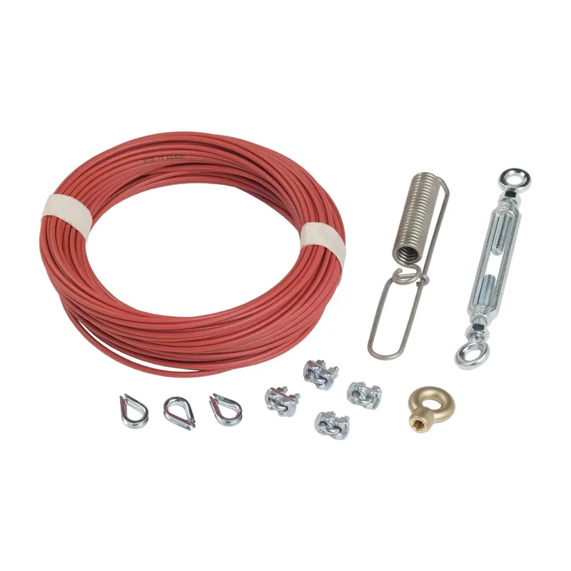 Deal emergency stop rope pull switches XY2C, mounting kit, Ø 3.2 mm, L 25.5 m, for rope pull switch