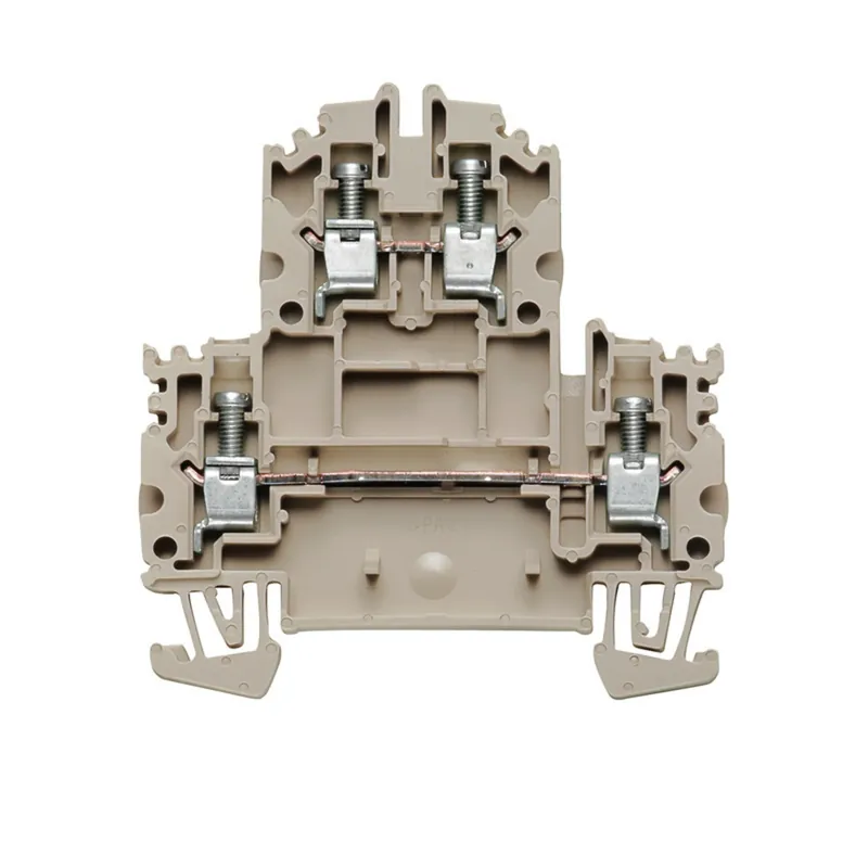 Terminal Block, 2 Tier, 4mm, W-Series, Dark Beige, Feed Through Save Now