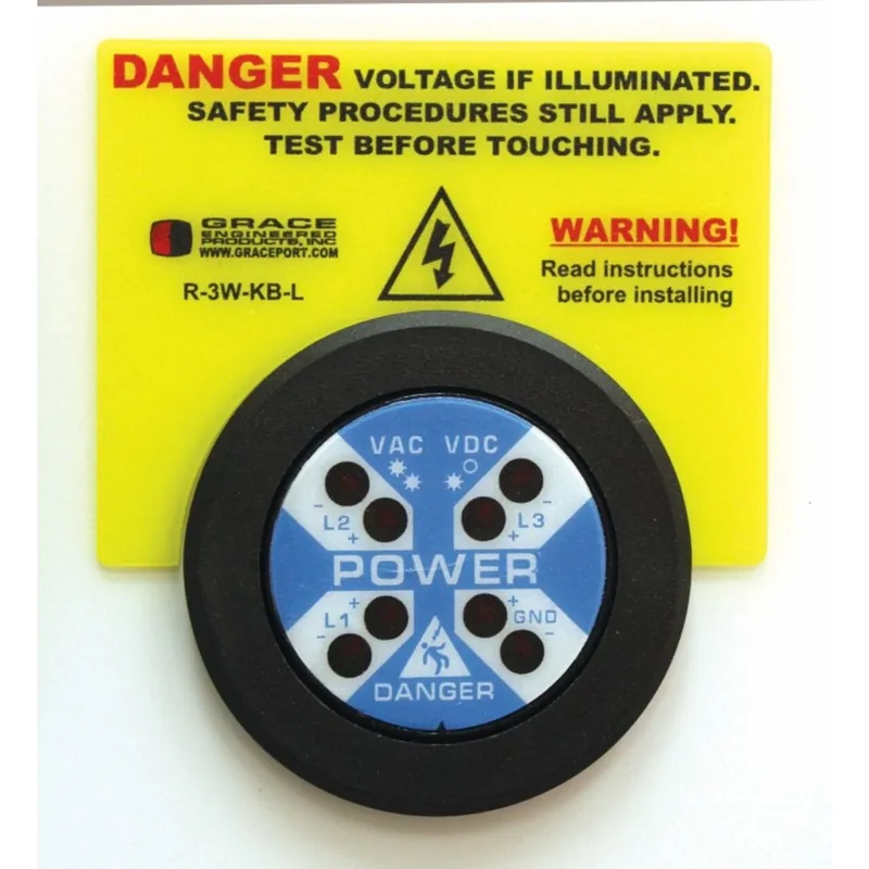 Voltage Indicator, Warning Label, Adhesive Back, for R-3W-KB Reduced Price