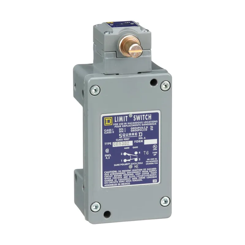 Limit Switch, Side Rotary, Fixed, No Lever, 10A, 600VAC, 1PDT Hot Picks