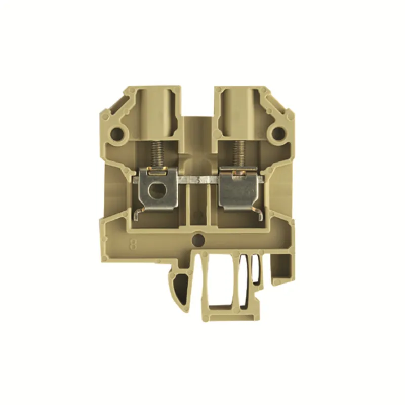 Top Pick Terminal Block, Feed Through, 2.5mm, 25A, 600V AC/DC, Beige/Yellow