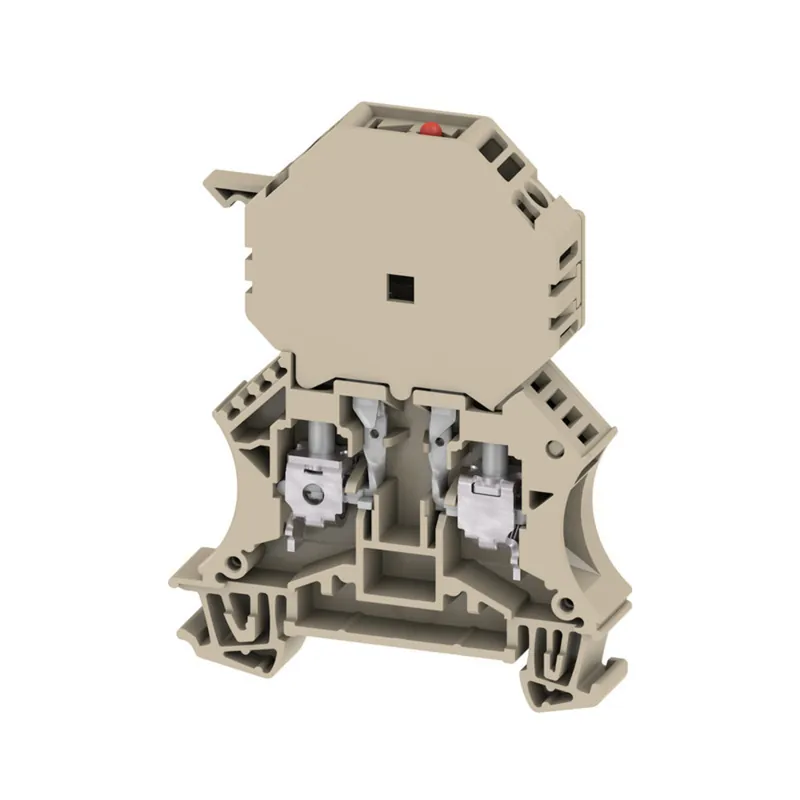 Discount Terminal Block, Dark Beige, W-Series, Fused, 6mm, Screw Connection