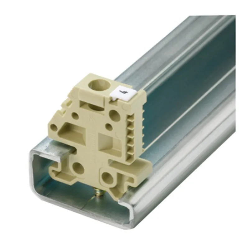 Handmade Terminal Block, End Anchor, Screw Down, Beige, 9mm x 27mm