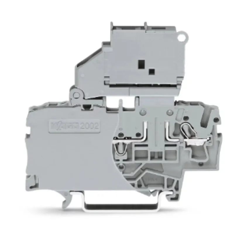 Viral Fuse Disconnect Terminal Block, Pivoting Fuse Holder, Gray