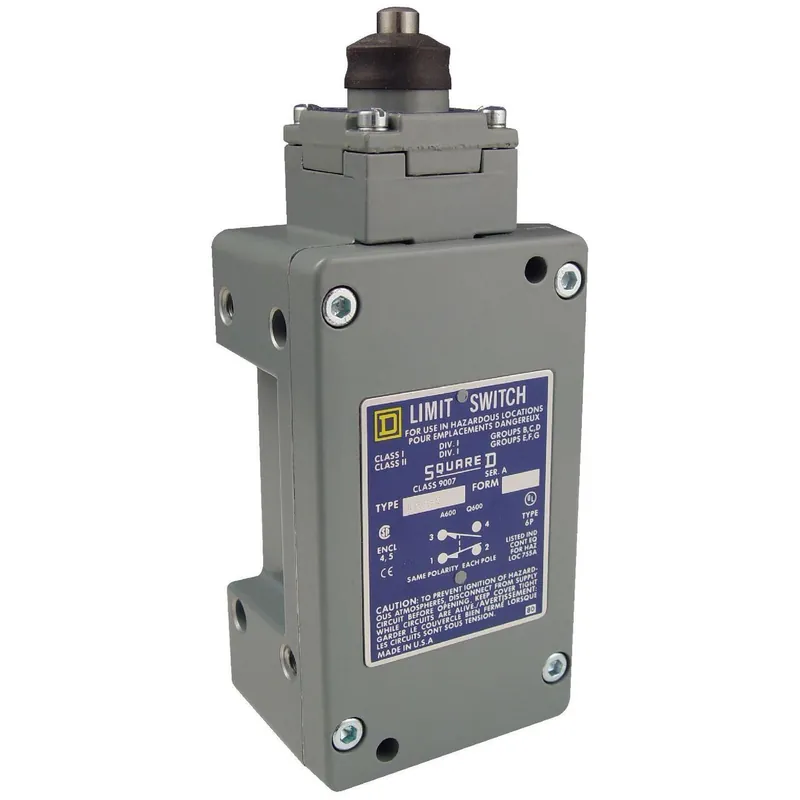 Limit Switch, Top Plunger, Push Rod, 10A, 600VAC, 1NO/NC Contacts Popular