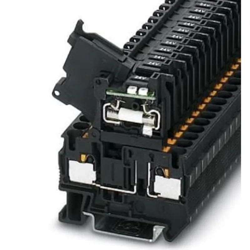 Terminal Block, Lever-Type Fuse , 5 x 20mm G Fuse, 24VDC LED Crafted