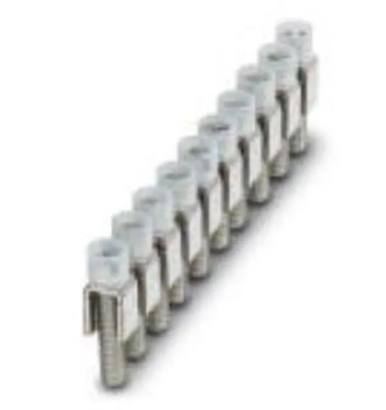 One Day Deal Jumper, Fixed Bridge, 8 mm, 10 Pole, Copper, Color Silver
