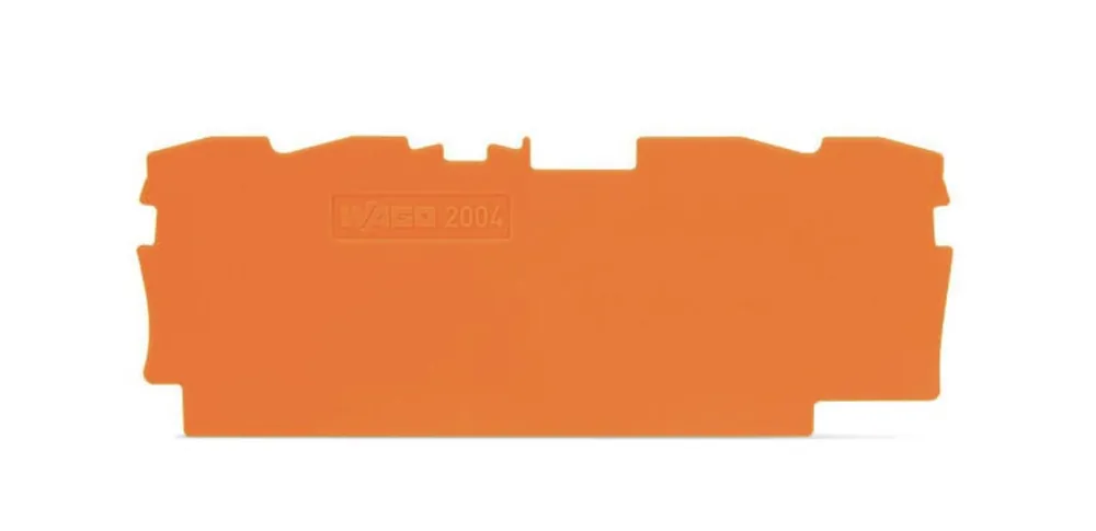 End And Intermediate Plate, 1mm Thick, Orange Next Day Delivery